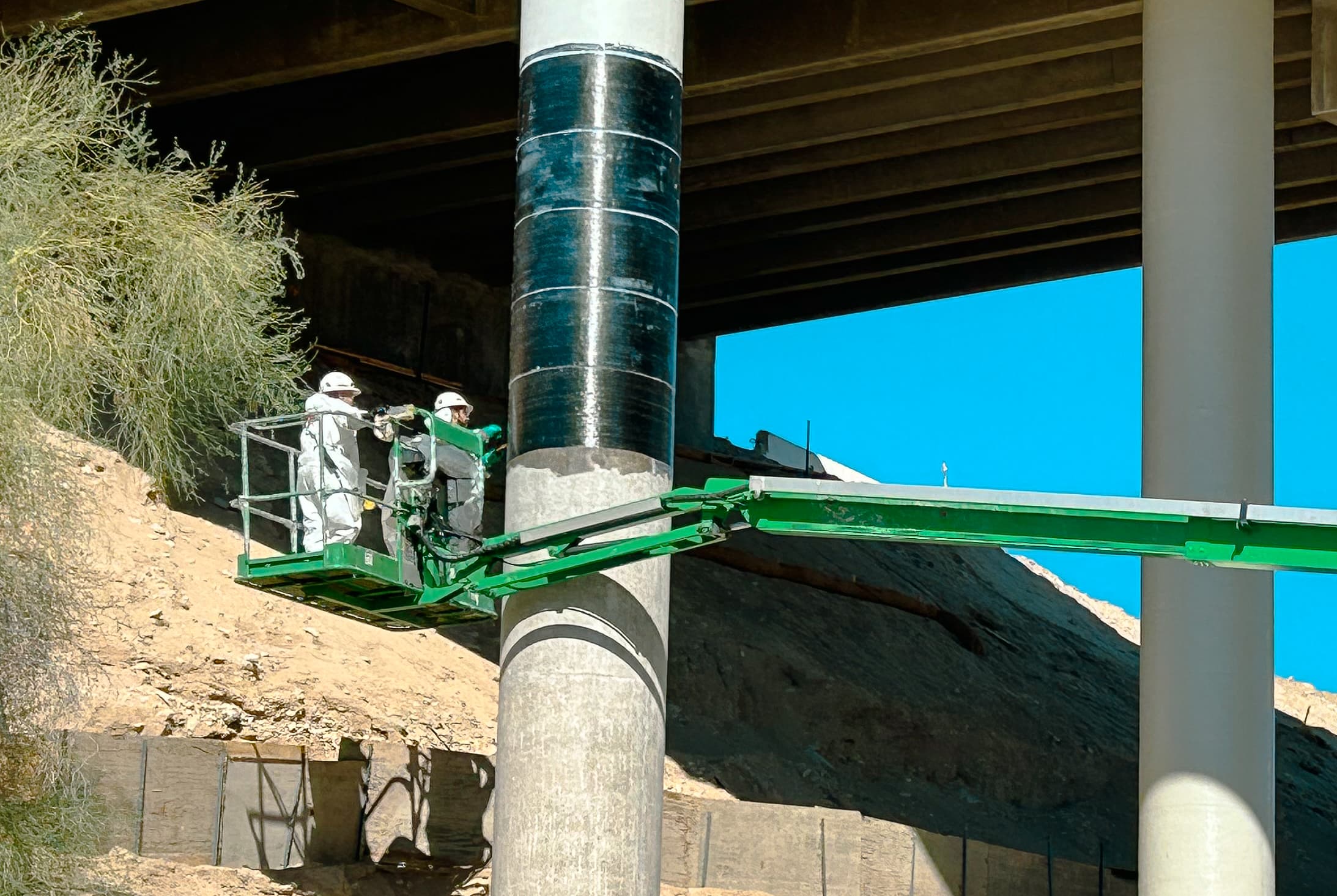 CFRP column installation